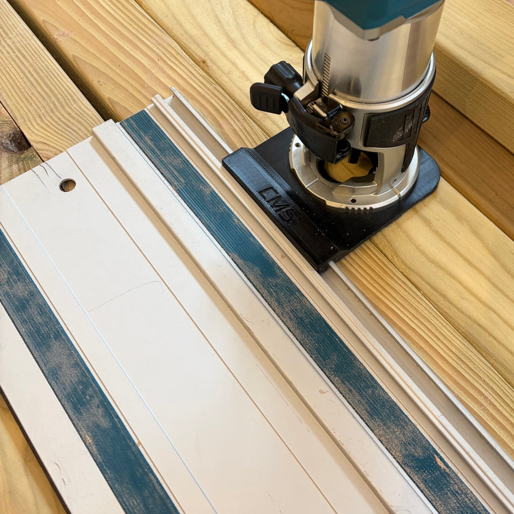 Makita 18V Palm router to Makita rail guide